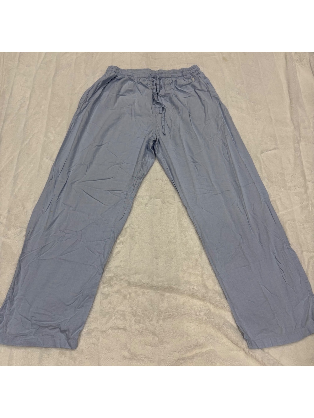 Polo Ralph Lauren Preppy Light Blue Cotton Sleepwear Pants Men's Large 36-38